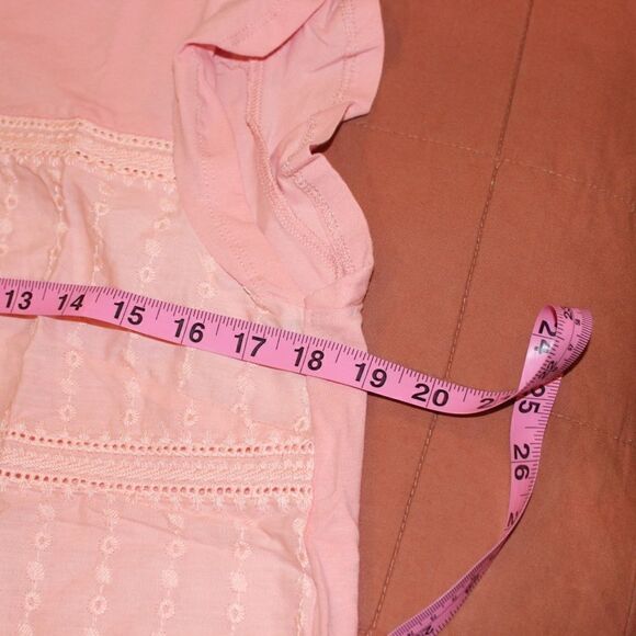NWT Liv Los Angeles  Anthropologie Eyelet Blush. Top Women Size Large - Picture 10 of 11